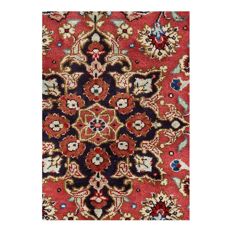Tapis perse en soie pure noué à la main Fine 1 pi 11 po x 2 pi 8 po