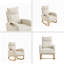 Fauteuil à bascule moderne avec accoudoirs de salon à dossier haut l 27,6 po et deux poches latérales-1147846734