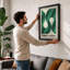 Ambient Pears Geometric - Framed Print-2037355032-2037355033