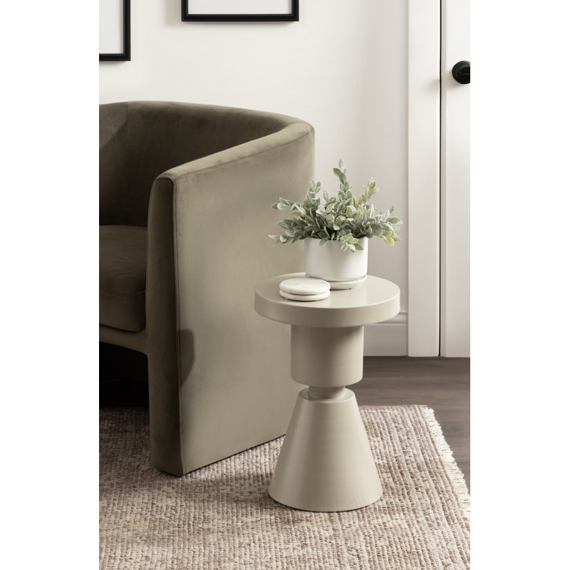Table d'appoint ronde en métal Boswell