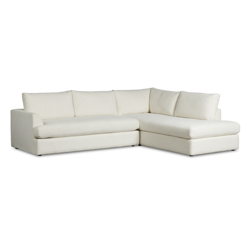 Lucien 2PC RAF Sectional-Crypton Nomad Snow, Right Hand Facing