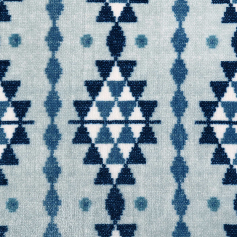 King Blue and White Reversible Fleece Blanket