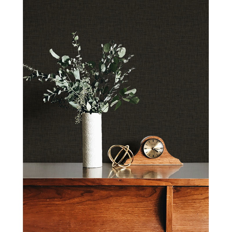 Papier peint en vinyle gaufré Designs Avat Stretford, Noir
