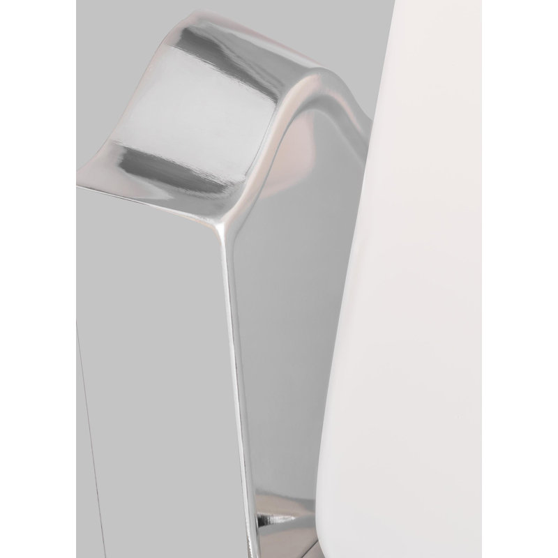 Polished Nickel 2-Light Glass Shade Vanity Fixture
