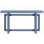Console de couloir bleu marine American Design - texture béton, bois massif +, support de 150 lb, chargement latéral facile à assembler, installation simple