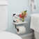 Wall Mount Rustic Toilet Paper Holder With Shelf Storage
