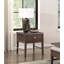 Table de bout classique avec tiroirs avec port de chargement USB et finition brune, meubles de salon 1pc