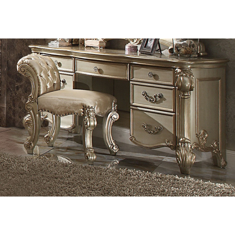 Tabouret de coiffeuse Amalburga, Patine dorée