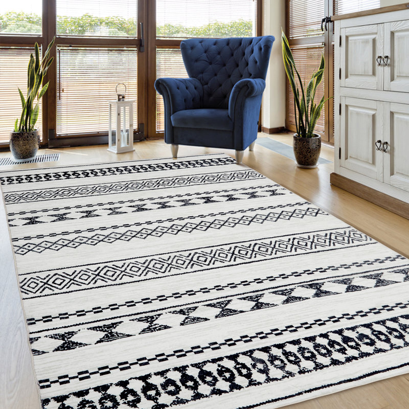 Karey Area Rug with Non-Slip Backing, Rectangle 9' x 12'