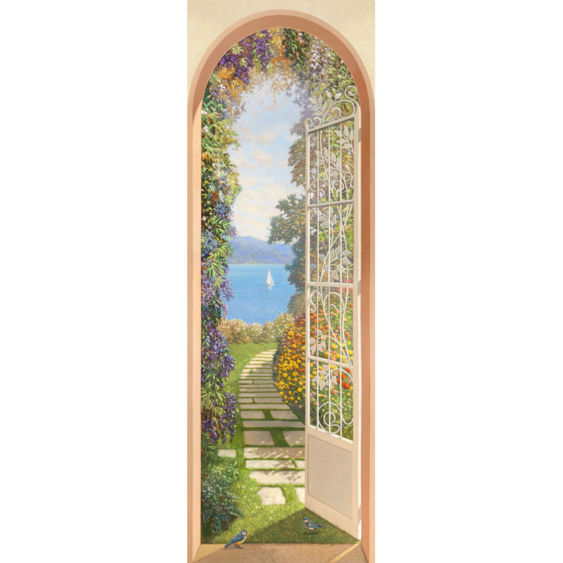 Lake Garden 1 Piece Wrapped Canvas Painting, 100cm H x 35cm W x 4cm D