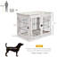 Table de bout pour chien avec cage pour deux petits côtés-936825518
