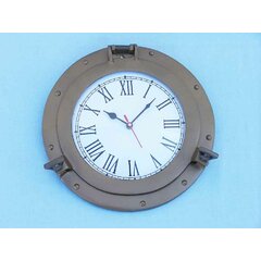 Buy Chrome Decorative Ship Porthole Clock 20in - Nautical Decor