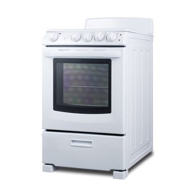 Summit Appliance 24" 2.9 Cubic Feet Electric Free Standing Range with Radiant Cooktop