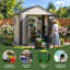 Abri de jardin Edrosie Inc 8x6 pi en résine avec fenêtres-134776217