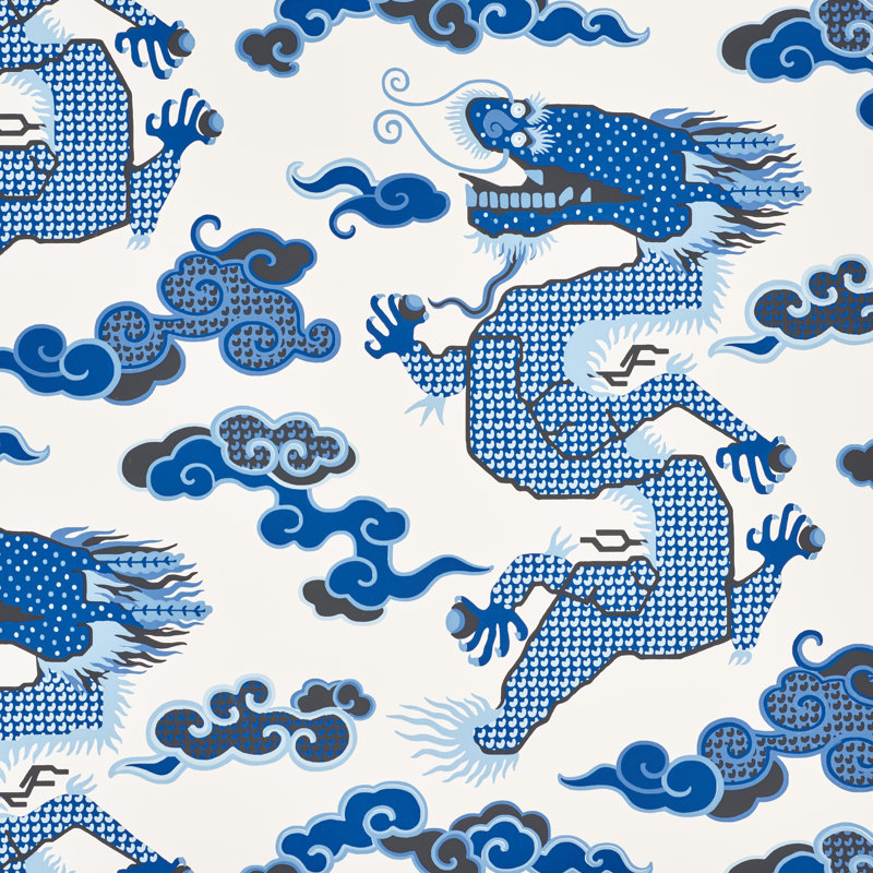 Papier peint Schumacher x Johnson Hartig, Porcelaine
