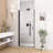 Semi - Pivot Shower Door, 6Mm Tempered Glass, Matte Black Finish, Space Saving Swing, Magnetic Soft Close 30" W X 72" H Pivot, 1/4"  6Mm  Thick Close, Pre Assembled System