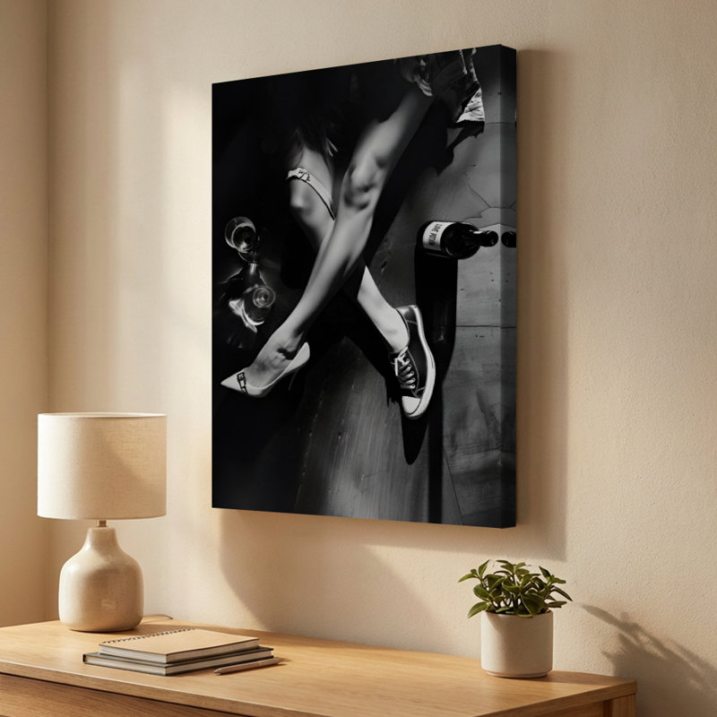 «Moody Black and White», reproduction sur toile