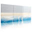 Ensemble de 3 tableaux abstraits sur toile représentant des vagues océaniques-1970236419