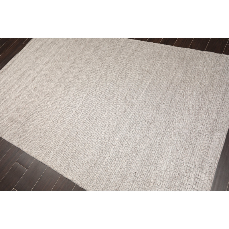 Tapis décoratif de Ivoire en laine tissé à la main Chesapeake, Rectangle 8 pi x 10 pi