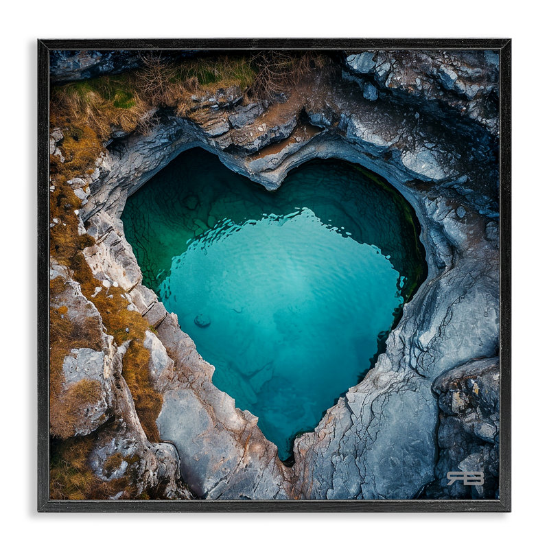 «Giclee Art» par RB, H 12 po x l 12 po, Giclée encadrée noir minuit