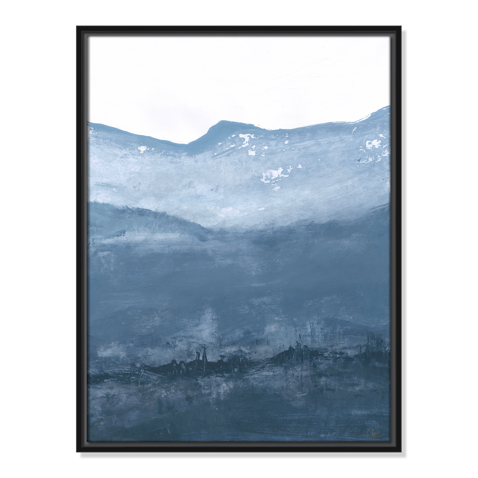Roni "Into the Blue Horizon 1" Print by Filippo Ioco, Black, 25.5" H x 19.5" W