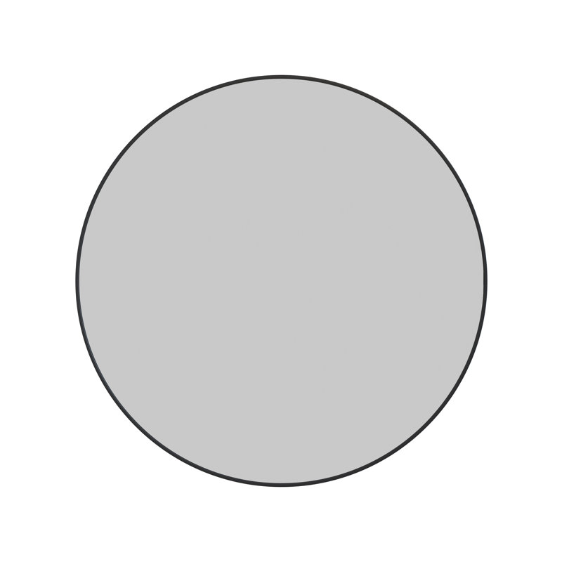 Leia Round Mirror, Black, 32" x 32"