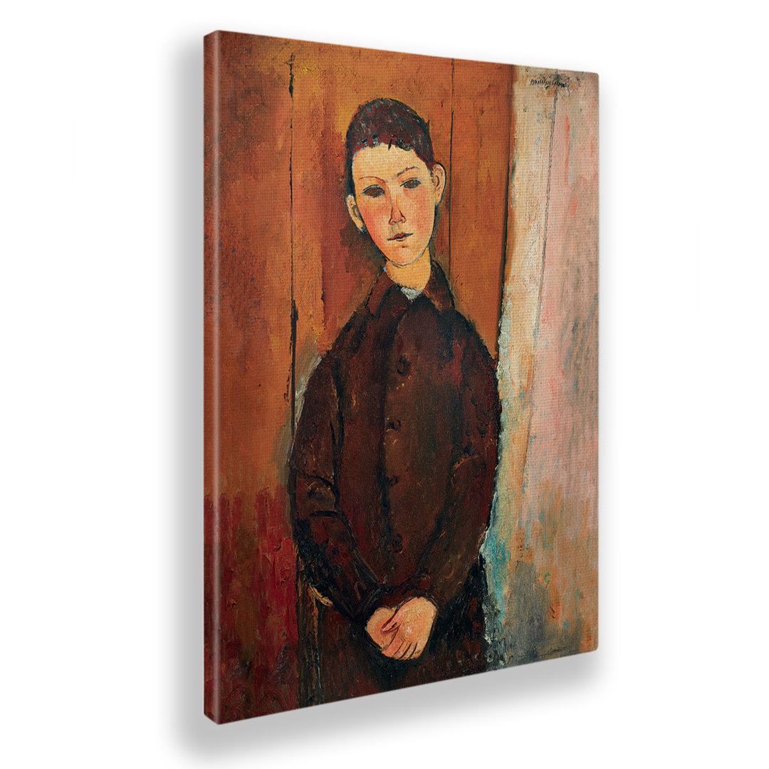 Wandbild Sitting boy von Amedeo Modigliani