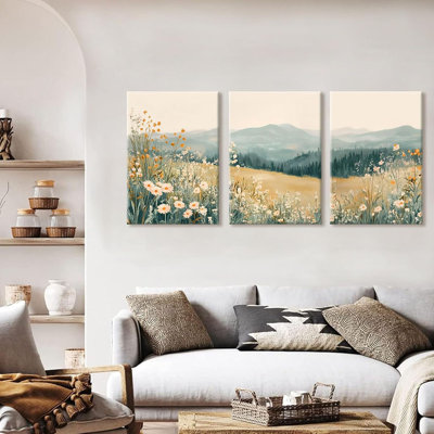3 Piece Wrapped Canvas Wall Art