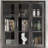 Modern Bookcase With Tempered Glass Door