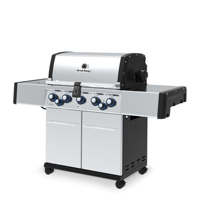 Broil King Regal S 590 Pro 5-Burner Grill in Stainless Steel with Side Burner and Rear Rotisserie Burner