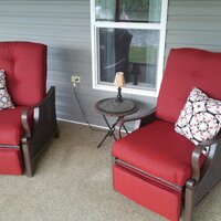 Craighead Luxury Recliner Patio Chair with Cushions Alcott Hill Cushion Color: Crimson Red