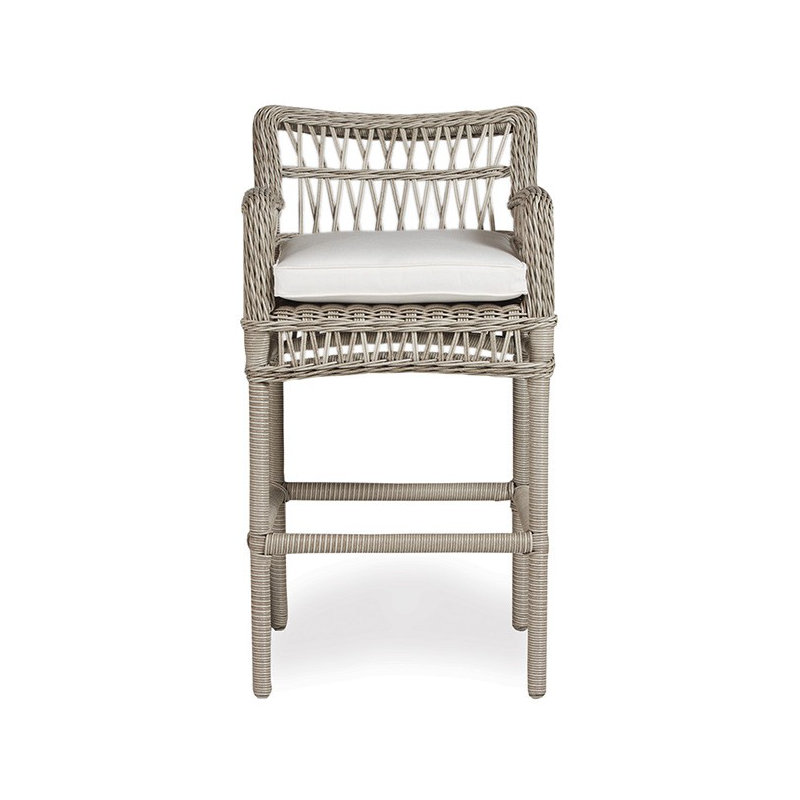 Mackinac Outdoor Bar Stool, Demo Oatmeal