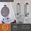 Luminaire mural pour salle de bain moderne et Mid-Century en verre transparent Legault-74540523