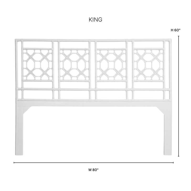 Lattice Back Standard Bed, King, Celery Green
