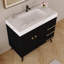 Meuble-lavabo sur pied 36 po avec lavabo en céramique et plateau en faux marbre 36 po