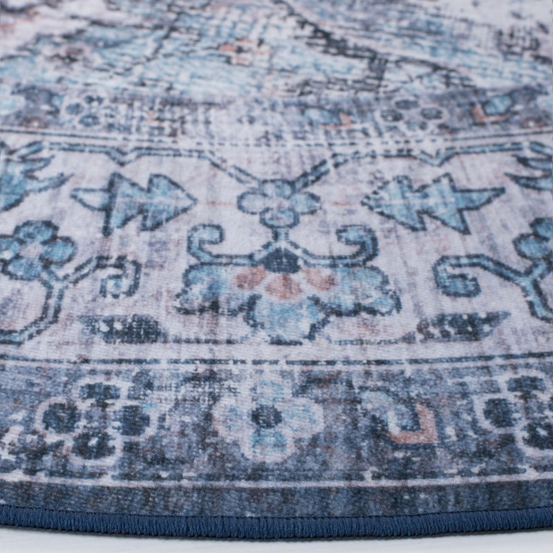 Ziebarth 173 M/W S/R Area Rug In Aqua / Pink, Rectangle 9' x 12'