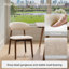 Chaise rembourrée en flanelle de chameau clair avec pieds en bois de noyer massif, ensemble de 2 chaises sans accoudoirs pour la cuisine, le restaurant, le salon et la salle de réunion