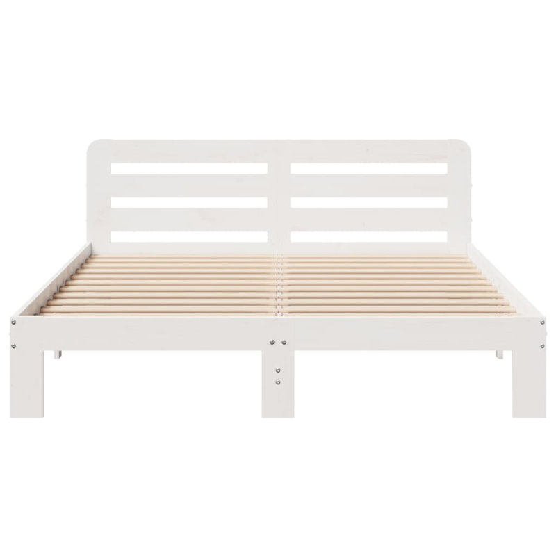 Solid Wood Bed, Kingsize (5'), White