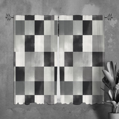 Paire de rideaux obscurcissant en polyester Lanice