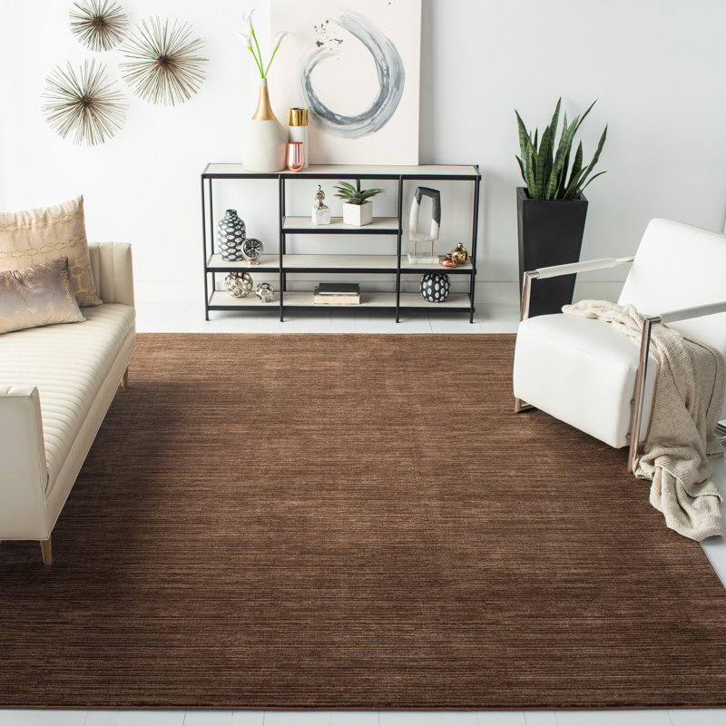 Aaishah Area Rug, Square 3', Brown 