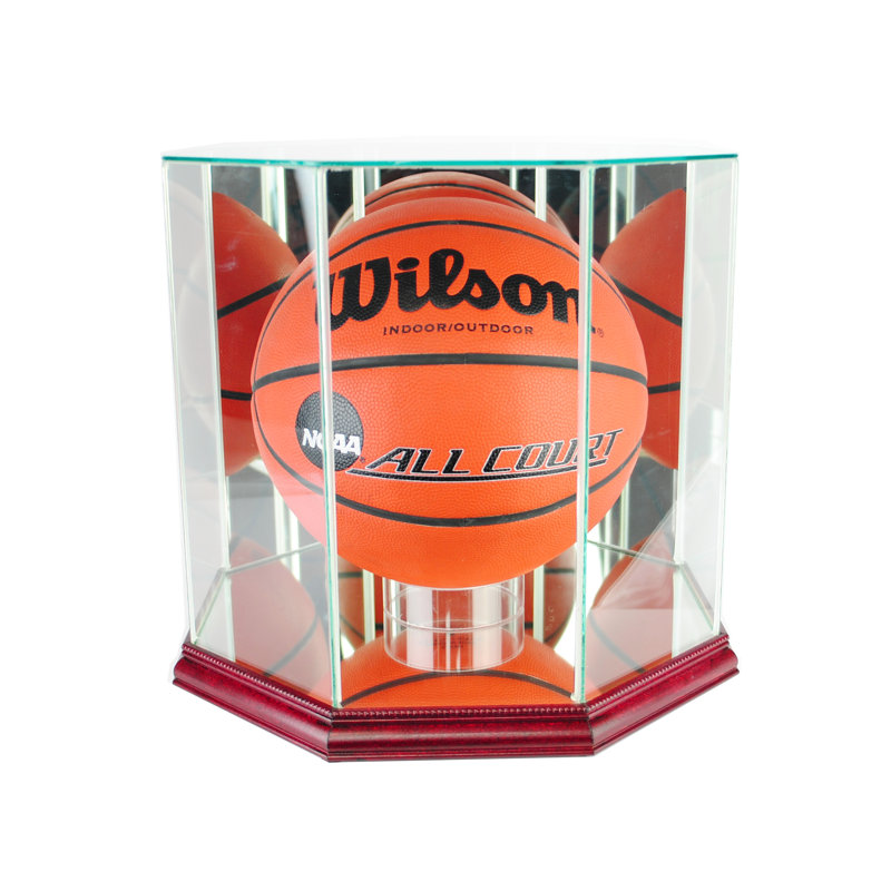Perfect Cases 12'' W 12'' D Basketball Ball / Puck Case, Cherry