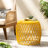 Mesmerizing Matte Yellow Iron Side Table, Feature Highlighted, 20.11"X20.11"X17.95", 20 Lbs Max Load Capacity Chic Yellow, Geometric Design,
