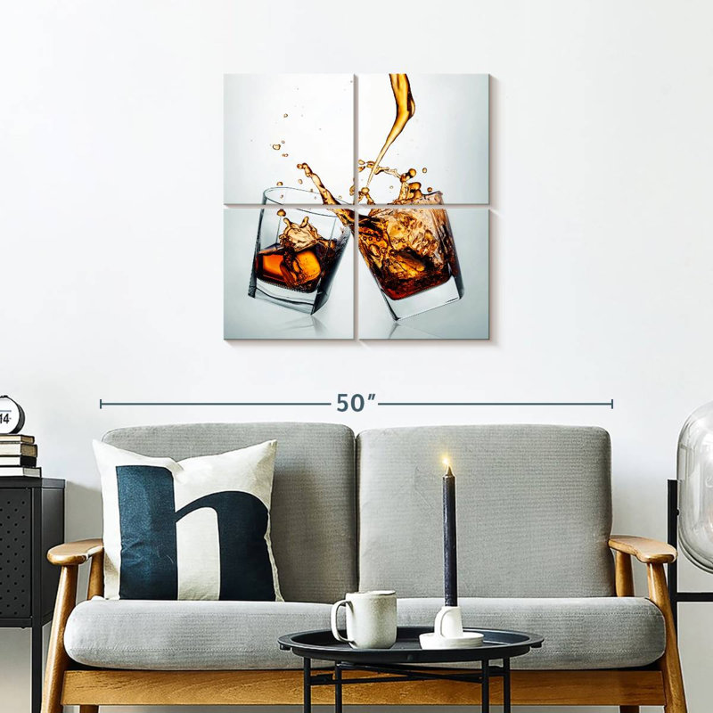 Yarlin éclaboussant des boissons de whisky, H 26 po x l 26 po