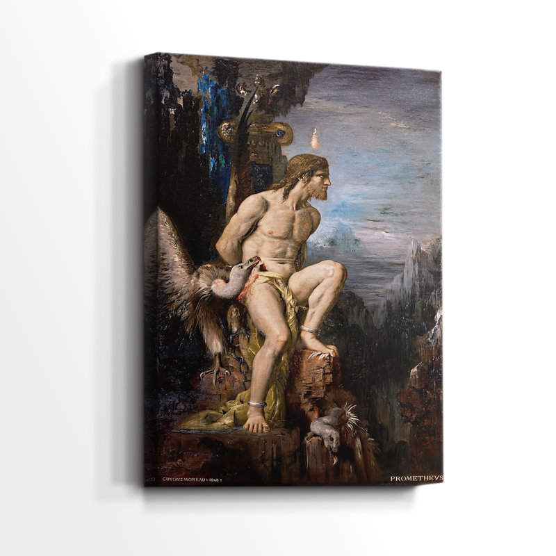 Prométhée - toile tendue par Gustave Moreau, 32 x 48