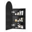Aishwarya 42x80cm Corner Arched Bathroom Mirror Cabinet with 3-Tier Shelves-1367710970-1601028160