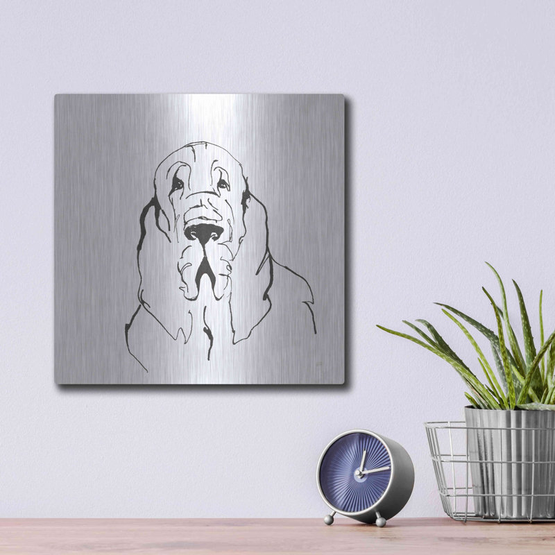 «Line Dog Bloodhound II» par Chris Paschke, H 12 po x l 12 po