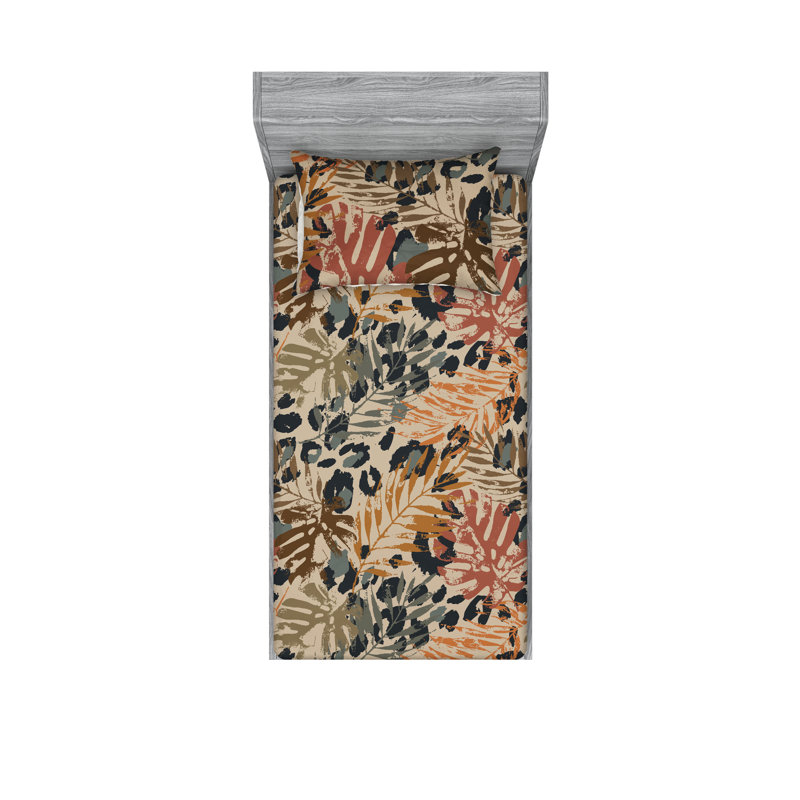 Couvre-lit et taie décorative Ambesonne, Ensemble de draps pour lit simple TG avec 1 taie d