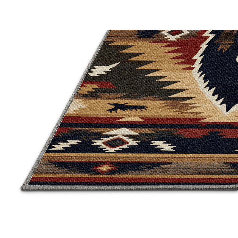  Tapis lavable orignal du sud-ouest, Rectangulaire 2 pi x 3 pi