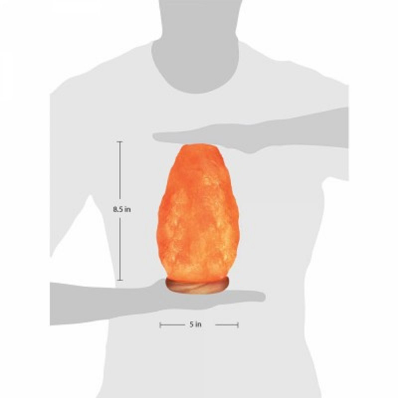 Himalayan Glow Salt Lamp with Wooden Base - 6 Lbs