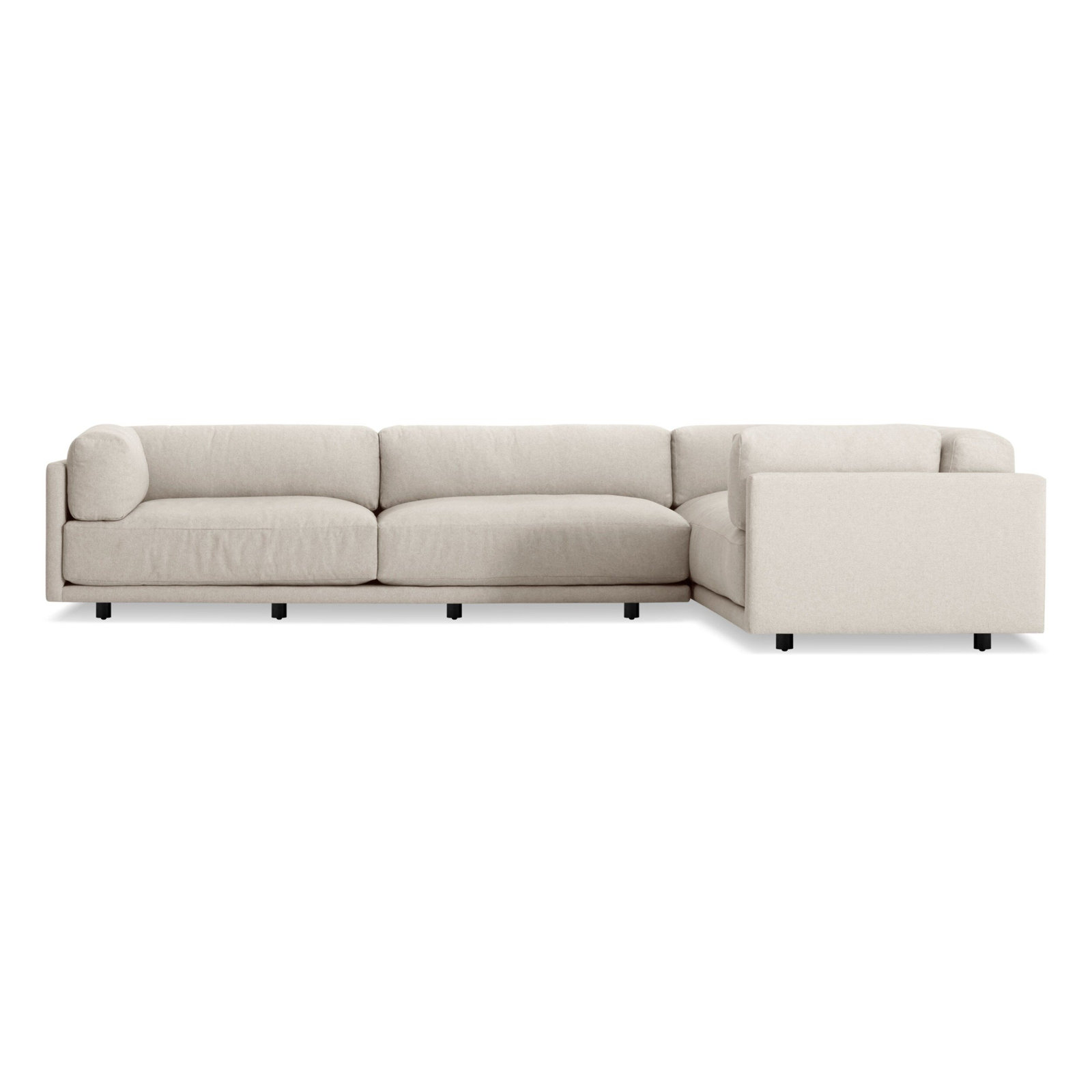 Sunday Upholstered L-Sectional, Left Hand Facing, Sanford Natural Linen